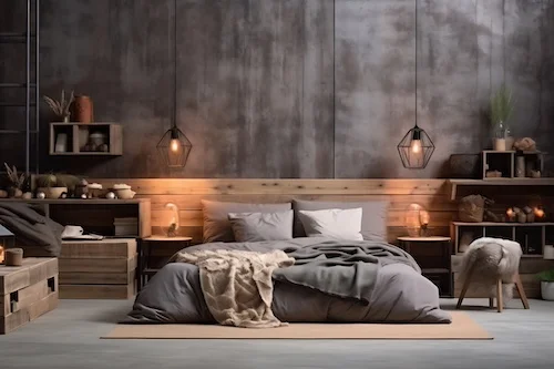 idées de décoration industrielle pour une chambre